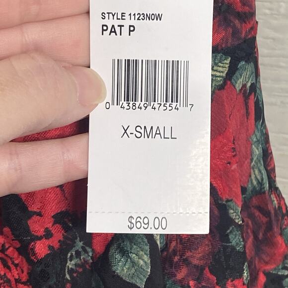 By & By Dress Junior Girls Size XS Floral Sleeveless Sundress Tiered Red NEW - Picture 7 of 7